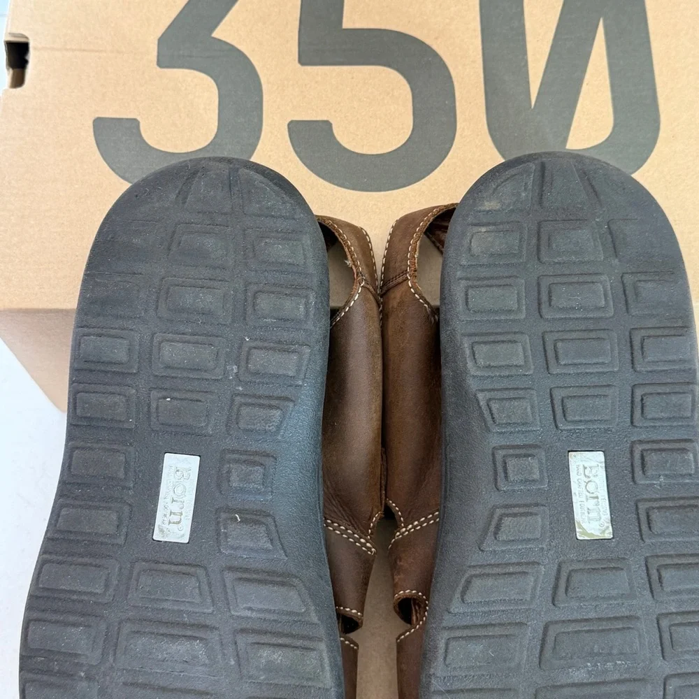 Born Mens Fisherman Sandals Size 10 M Brown Leather‎ GUC! (Bin B8)
